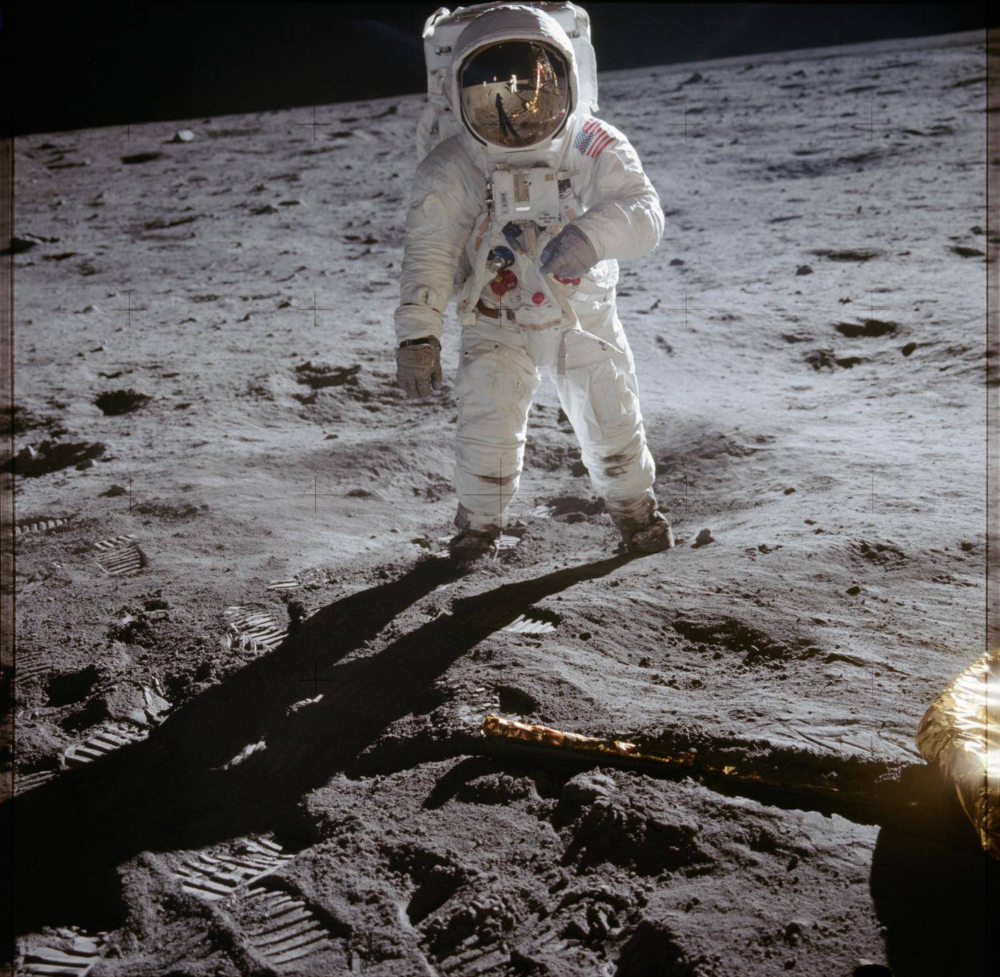 Buzz Aldrin on the lunar surface