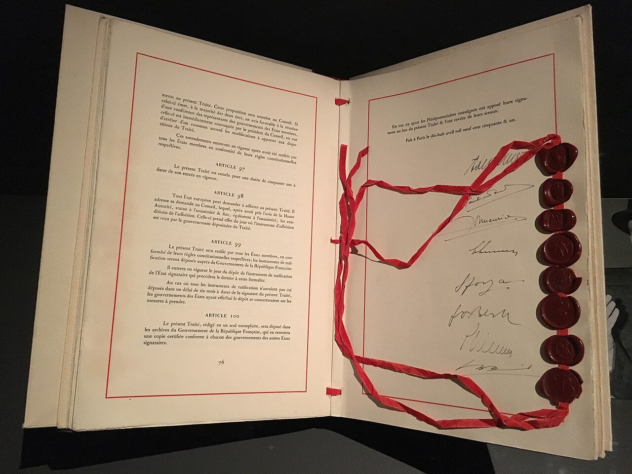 The 1951 European Coal and Steel Community treaty