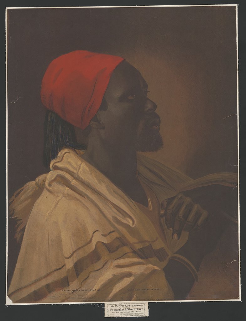 An 1870 portrait print of Toussaint Louverture