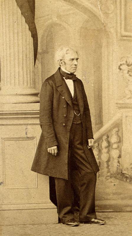 Photographic portrait of Michael Faraday.