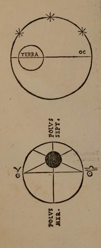 An astronomical geometrical diagram in an early printed edition of the Almagest.