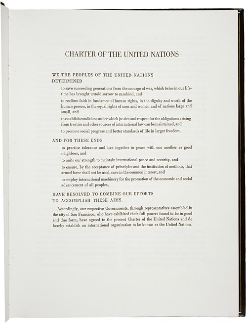 The United Nations Charter, 1945