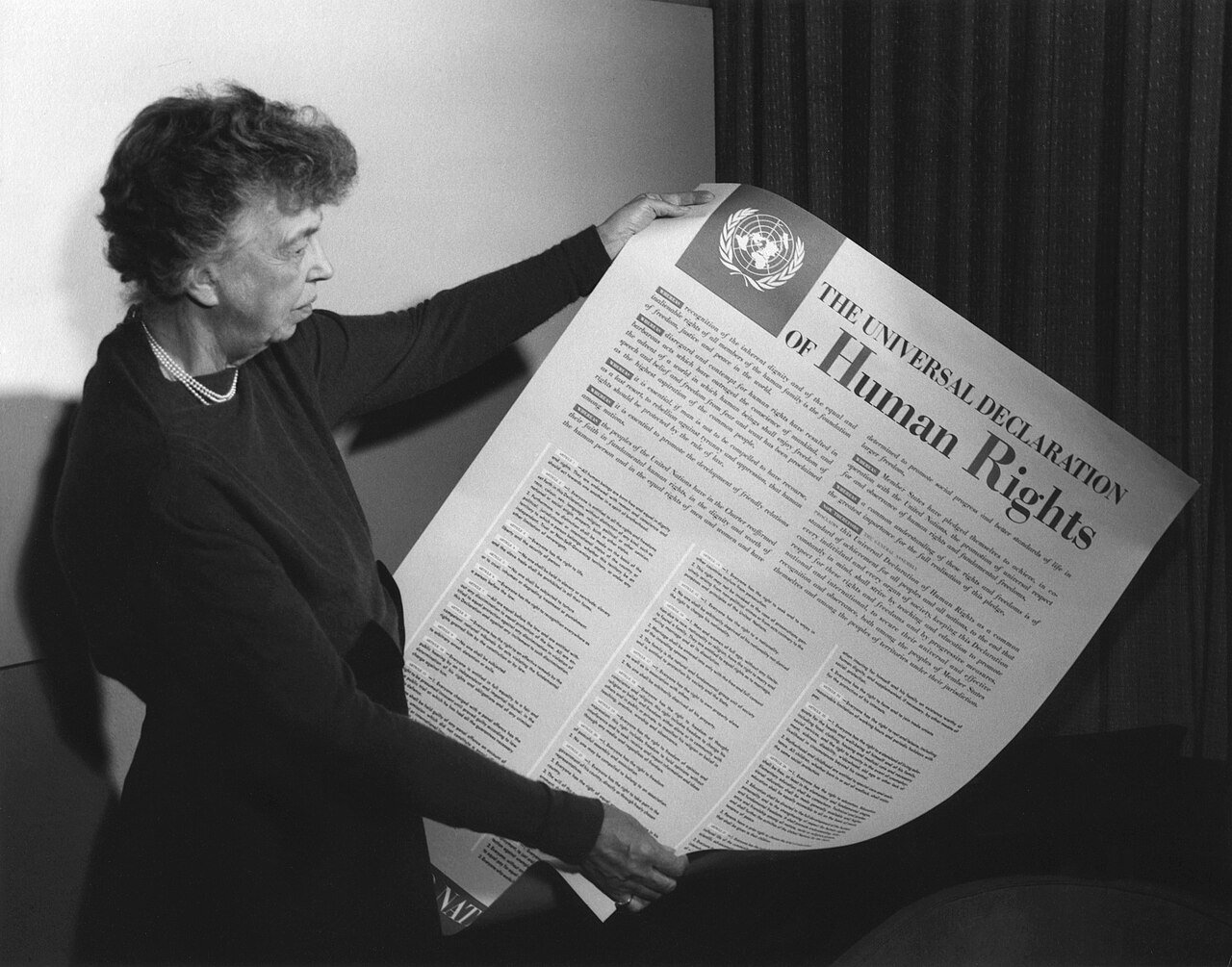 Eleanor Roosevelt with the Universal Declaration