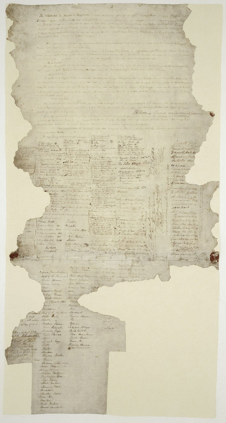 The Waitangi sheet of Te Tiriti o Waitangi
